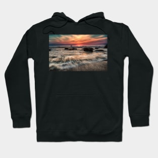 Sunset at a Rocky Beach Hoodie